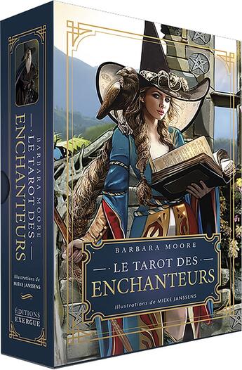 Couverture du livre « Coffret le tarot des enchanteurs » de Barbara Moore et Mieke Janssens aux éditions Exergue