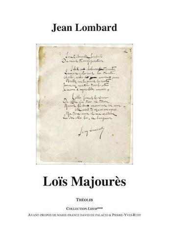 Couverture du livre « Loïs Majourès » de Jean Lombard aux éditions Theolib