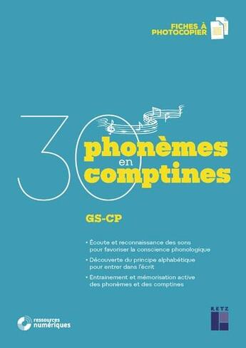 Couverture du livre « 30 phonemes en 30 comptines + cd audio » de Martin/Tresallet aux éditions Retz