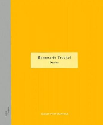 Couverture du livre « Rosemarie Trockel ; dessins » de Jonas Storsve aux éditions Centre Pompidou