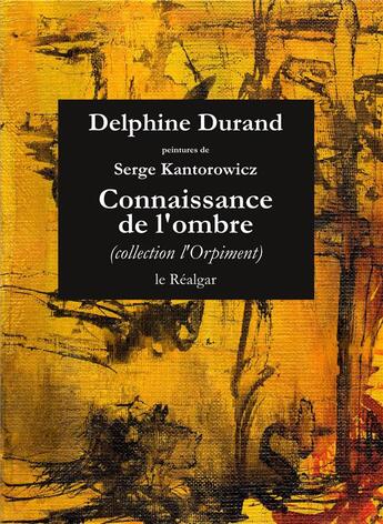 Couverture du livre « Connaissance de l'ombre » de Delphine Durand et Serge Kantorowitcz aux éditions Le Realgar