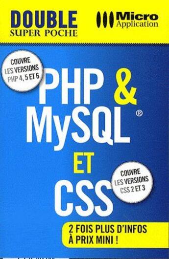 Couverture du livre « PHP & My SQL & CSS » de Jean Carfantan aux éditions Micro Application