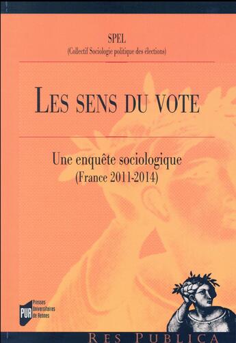 Couverture du livre « Le sens du vote » de  aux éditions Pu De Rennes