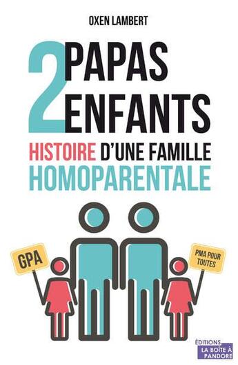 Couverture du livre « 2 papas, 2 enfants ; l'histoire d'une famille homoparentale » de Oxen Lambert aux éditions La Boite A Pandore