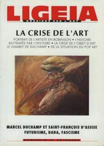 Couverture du livre « Ligeia n 15 la crise de l'art » de  aux éditions Revue Ligeia