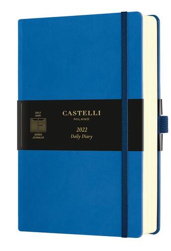 Couverture du livre « Agenda 2022 journalier grand format aquarela blue sea » de Castelli aux éditions Castelli Milano