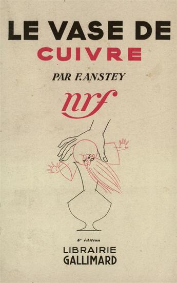 Couverture du livre « Le vase de cuivre » de Anstey F. aux éditions Gallimard