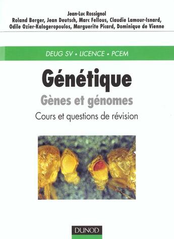 Couverture du livre « Genetique » de Rossignol aux éditions Dunod