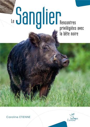 Couverture du livre « Le sanglier ; rencontres privilégiées avec la bête noire » de Caroline Etienne aux éditions Biotope