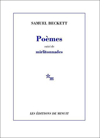 Couverture du livre « Poèmes » de Samuel Beckett aux éditions Minuit