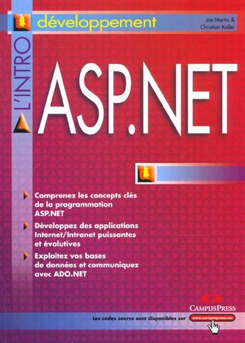 Couverture du livre « L'Intro Asp.Net » de Joseph Martin aux éditions Campuspress