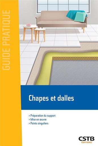 Couverture du livre « Chapes et dalles : Préparation du support, mise en oeuvre, points singuliers » de Cordier Virginie aux éditions Cstb