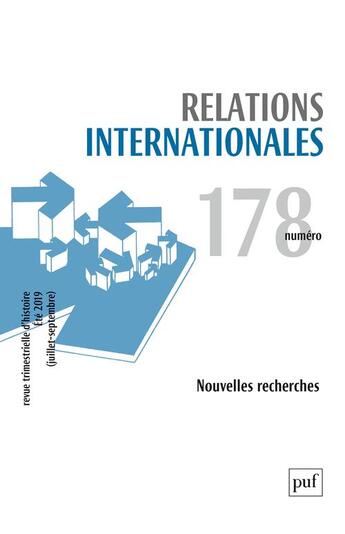 Couverture du livre « Relations internationales, 2019, n 178 - varia » de Ihric . aux éditions Puf