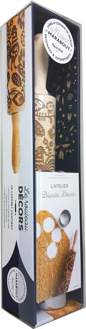 Couverture du livre « Le rouleau décors ; l'atelier des biscuits décorés » de  aux éditions Marabout