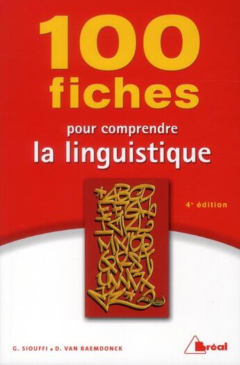 Couverture du livre « 100 fiches pr comprendre la linguistique » de Siouffi aux éditions Breal