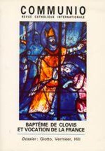 Couverture du livre « Baptême de clovis et vocation de la france » de Communio aux éditions Communio