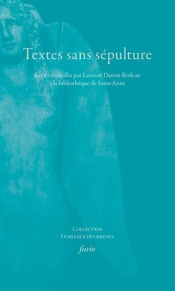 Couverture du livre « Textes sans sépultures » de Laurent Danon-Boileau aux éditions Fario