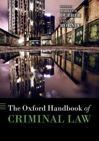 Couverture du livre « The Oxford Handbook of Criminal Law » de Markus D Dubber aux éditions Oup Oxford