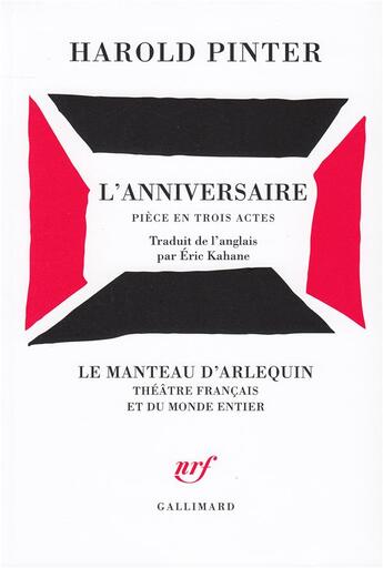 Couverture du livre « L'anniversaire » de Harold Pinter aux éditions Gallimard