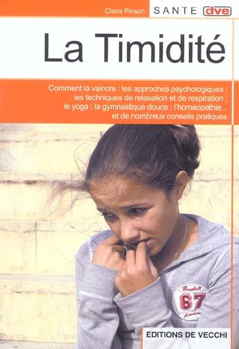 Couverture du livre « Timidite (la) » de Pinson aux éditions De Vecchi