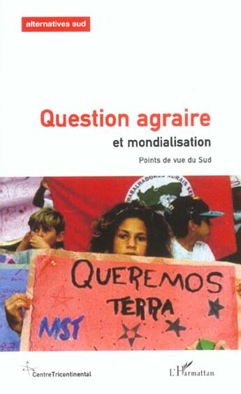 Couverture du livre « Question agraire et mondialisation » de  aux éditions L'harmattan