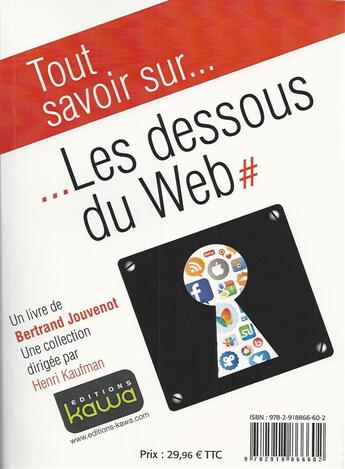 Couverture du livre « Tout savoir sur... ; les dessous du web » de Bertrand Jouvenot aux éditions Kawa