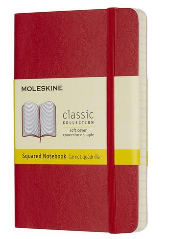 Couverture du livre « Carnet quadrillé poche souple scarlet » de  aux éditions Moleskine