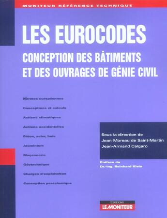 Couverture du livre « Les eurocodes » de Calgaro aux éditions Le Moniteur