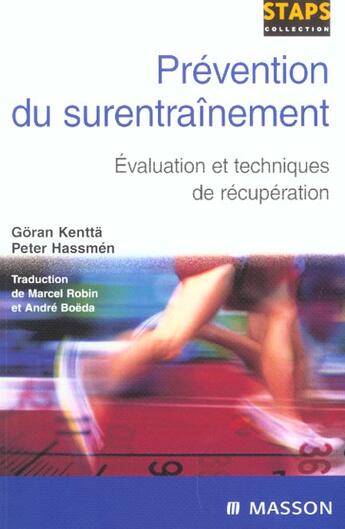 Couverture du livre « Prevention du surentrainement » de Hassmen Kentt aux éditions Elsevier-masson