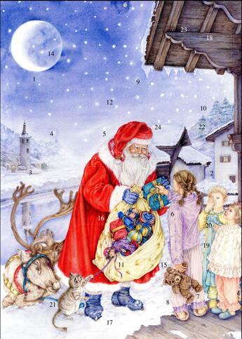 Couverture du livre « Calendrier de l'avent Noël pour tous » de Catherine Adam et Lucia Campinoti aux éditions Mineditions