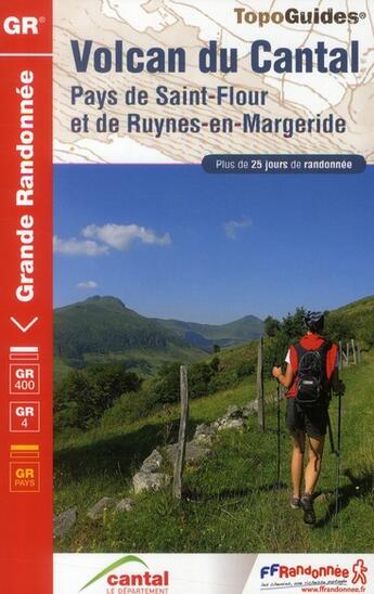 Couverture du livre « Volcan du Cantal ; pays St-Flour Ruynes ; 15 GR 400 » de  aux éditions Ffrp