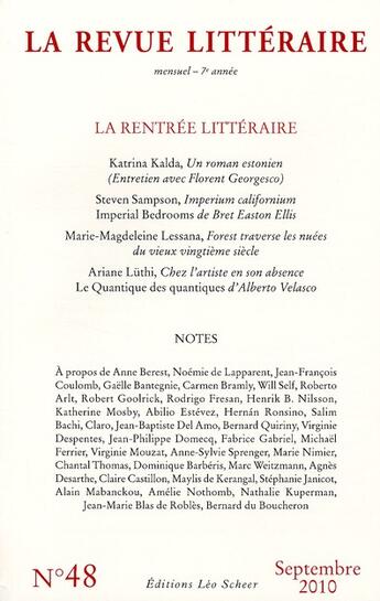 Couverture du livre « Revue litteraire n 48 (la) » de  aux éditions Leo Scheer