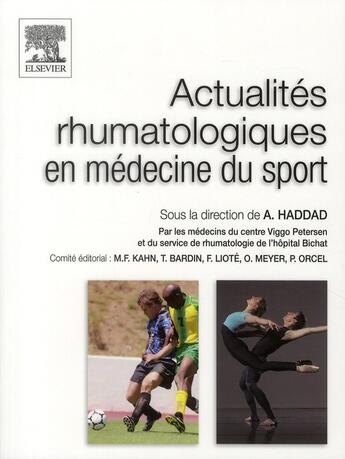 Couverture du livre « Actualités rhumatologiques en médecine du sportif » de M-F Kahn et A Haddad aux éditions Elsevier-masson