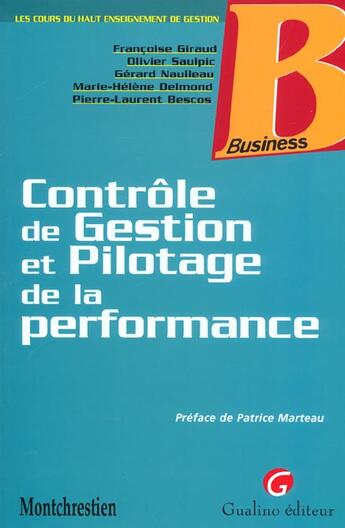 Couverture du livre « Controle de gestion » de Francoise Giraud aux éditions Gualino