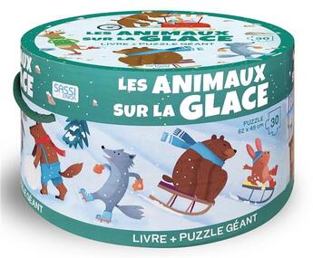 Couverture du livre « Puzzle geant : les animaux sur la glace » de Gaule M. aux éditions Sassi