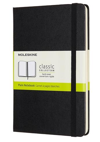 Couverture du livre « Carnet blanc medium rigide noir » de  aux éditions Moleskine