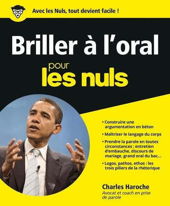 Couverture du livre « Briller à l'oral pour les nuls » de Stephane Martinez et Charles Haroche aux éditions First