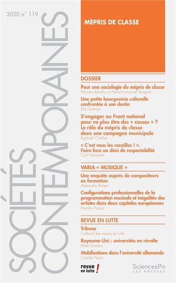 Couverture du livre « Societes contemporaines 119 » de  aux éditions Presses De Sciences Po