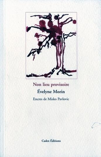 Couverture du livre « Non lieu provisoire » de Evelyne Morin aux éditions Cadex