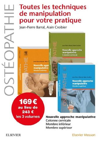 Couverture du livre « Nouvelle approche manipulative. pack des 3 tomes - pack 3 tomes » de Barral/Croibier aux éditions Elsevier-masson