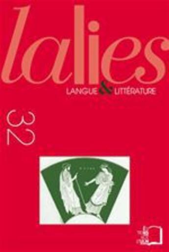 Couverture du livre « Revue Lalies T.32 » de Revue Lalies aux éditions Rue D'ulm