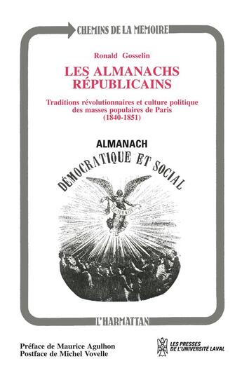 Couverture du livre « Les almanachs républicains » de Ronald Gosselin aux éditions L'harmattan