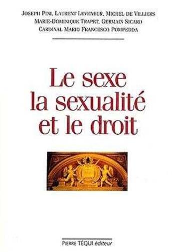 Couverture du livre « Le sexe, la sexualite et le droit » de  aux éditions Tequi