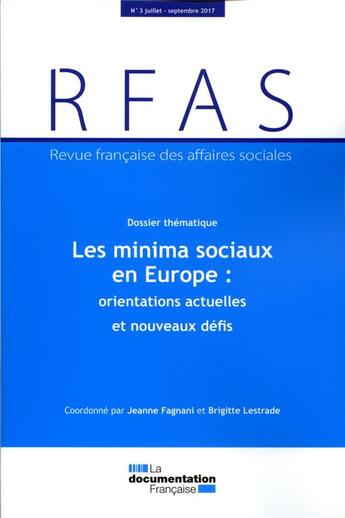 Couverture du livre « Les minima sociaux » de Revue Francaise Des Affaires Sociales aux éditions Documentation Francaise