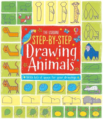 Couverture du livre « Step-by-Step Drawing Animals » de Fiona Watt et Candice Whatmore aux éditions Usborne