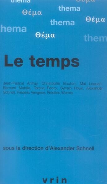 Couverture du livre « Le temps » de  aux éditions Vrin