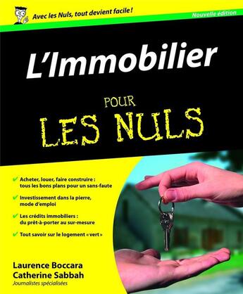 Couverture du livre « L'immobilier pour les nuls (3e édition) » de Laurence Boccara et Catherine Sabbah aux éditions First