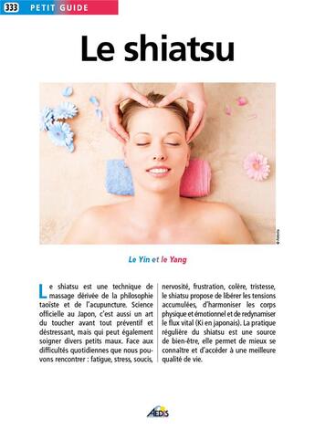 Couverture du livre « Le shiatsu » de  aux éditions Aedis