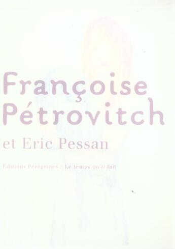 Couverture du livre « Sage comme une image » de Pessan/Petrovitch aux éditions Le Temps Qu'il Fait