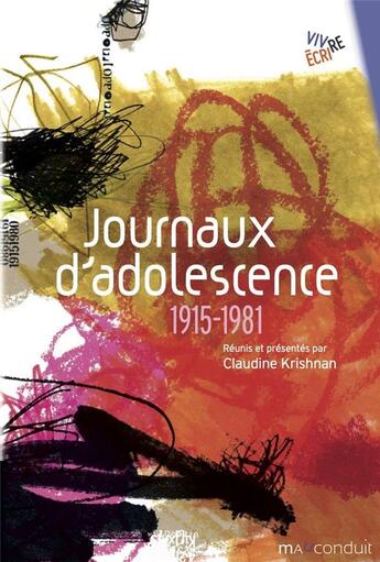 Couverture du livre « Journaux d'adolescence : 1915-1981 » de Krishnan Claudine aux éditions Mauconduit